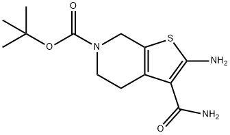 2-AMINO-3-CARBAMOYL-4,7-DIHYDRO-5H-THIENO[2,3-C]PYRIDINE-6-CARBOXYLIC ACID TERT-BUTYL ESTER Structure