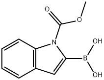2-Borono-1H-indol-1-carboxylic acid 1-Methyl ester Structure