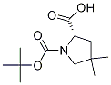 (S)-1-(tert-Butoxycarbonyl)-4,4-diMethylpyrrolidine-2-carboxylic acid 구조식 이미지