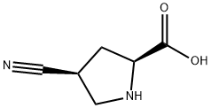 (2S,4S)-4-시아노피롤리딘-2-카르복실산 구조식 이미지