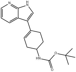 [4-(1H-pyrrolo[2,3-b]pyridin-3-yl)-cyclohex-3-enyl]-
carbamic acid tert-butyl ester 구조식 이미지