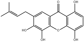 1,4,5,6-Tetrahydroxy-7-prenylxanthone 구조식 이미지
