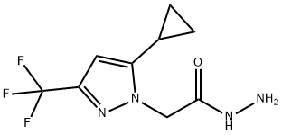 2-[5-Cyclopropyl-3-(trifluoromethyl)-1H-pyrazol-1-yl]acetohydrazide Structure