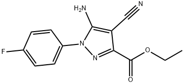 Ethyl5-amino-4-cyano-1-(4-fluorophenyl)pyrazole-3-carboxylate 구조식 이미지