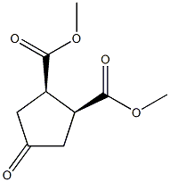 4-oxo-cyclopentane-cis-1,2-dicarboxylic acid dimethyl ester Structure