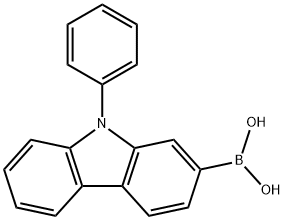 B-(9-페닐-9H-카바졸-2-일)보론산 구조식 이미지