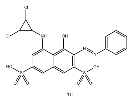 disodium 5-[(2,3-dichlorocyclopropyl)amino]-4-hydroxy-3-(phenylazo)naphthalene-2,7-disulphonate Structure