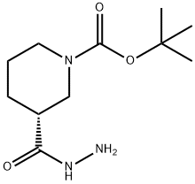 R-(N-Boc)-piperidine-3-carboxylhydrazide
 Structure