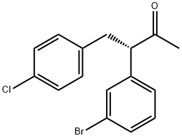 (S)-3-(3-broMophenyl)-4-(4-chlorophenyl)butan-2-one 구조식 이미지
