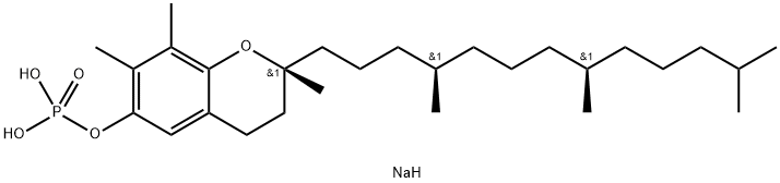 disodium [2R-[2R*(4R*,8R*)]]-3,4-dihydro-2,7,8-trimethyl-2-(4,8,12-trimethyltridecyl)-2H-1-benzopyran-6-yl phosphate 구조식 이미지
