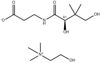 2-hydroxyethyltrimethylammonium (R)-N-(2,4-dihydroxy-3,3-dimethyl-1-oxobutyl)-beta-alaninate Structure