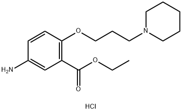 5-Amino-2-(3-piperidinopropoxy)benzoic acid ethyl ester hydrochloride Structure