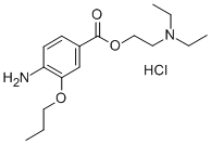 4-아미노-3-프로폭시-벤조산2-(디에틸아미노)에틸에스테르염산염 구조식 이미지