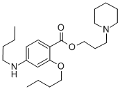 BENZOIC ACID, 2-BUTOXY-4-BUTYLAMINO-, 3-PIPERIDINOPROPYL ESTER 구조식 이미지