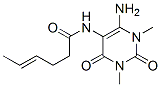 4-Hexenamide,  N-(6-amino-1,2,3,4-tetrahydro-1,3-dimethyl-2,4-dioxo-5-pyrimidinyl)- 구조식 이미지