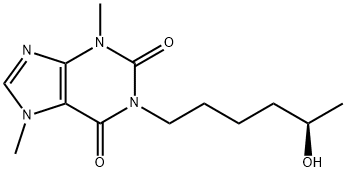 1-(5-히드록시헥실)-3,7-디메틸-퓨린-2,6-디온 구조식 이미지