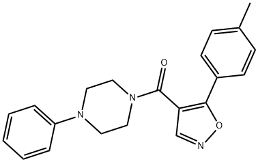 Methanone, [5-(4-methylphenyl)-4-isoxazolyl](4-phenyl-1-piperazinyl)- 구조식 이미지