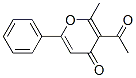 3-Acetyl-2-methyl-6-phenyl-4H-pyran-4-one 구조식 이미지