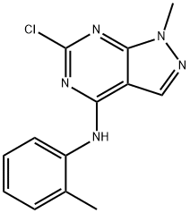 6-Chloro-1-methyl-N-(2-methylphenyl)-1H-pyrazolo[3,4-d]pyrimidin-4-amine Structure