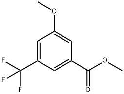메틸3-메톡시-5-(트리플루오로메틸)벤조에이트 구조식 이미지
