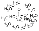 인산 나트륨, 이염기성, 도데카수화물 구조식 이미지