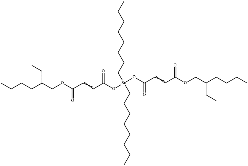 2-ethylhexyl 14-ethyl-6,6-dioctyl-4,8,11-trioxo-5,7,12-trioxa-6-stannaoctadeca-2,9-dienoate Structure