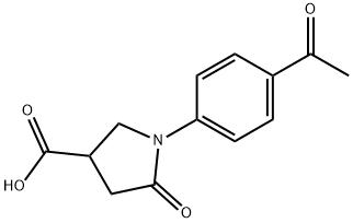 1-(4-아세틸페닐)-5-옥소피롤리딘-3-카르복실산 구조식 이미지