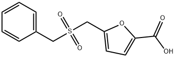 5-PHENYLMETHANESULFONYLMETHYL-FURAN-2-CARBOXYLIC ACID Structure