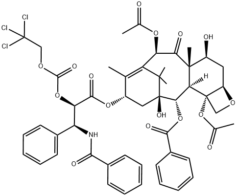 (αR,βS)-β-(BenzoylaMino)-α-[[(2,2,2-trichloroethoxy)carbonyl]oxy]-benzenepropanoic Acid (2aR,4S,4aS,6R,9S,11S,12S,12aR,12bS)-6,12b-Bis(acetyloxy)-12-(benzoyloxy)-2a,3,4,4a,5,6,9,10,11,12,12a,12b-dodeca 구조식 이미지