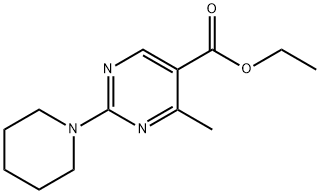 ETHYL 4-METHYL-2-(PIPERIDIN-1-YL)PYRIMIDINE-5-CARBOXYLATE Structure