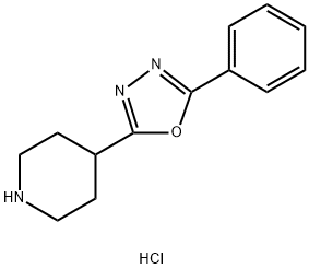 4-(5-phenyl-1,3,4-oxadiazol-2-yl)piperidine hydrochloride Structure