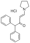 1,1-Diphenyl-4-(1-pyrrolidinyl)-3-buten-2-one hydrochloride 구조식 이미지