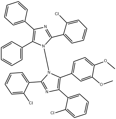 2,2',4-Tris(2-chlorophenyl)-5-(3,4-dimethoxyphenyl)-4',5'-diphenyl-1,1'-biimidazole Structure