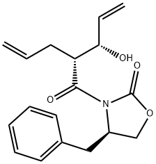 (4R)-3-[(2R,3S)-3-Hydroxy-1-oxo-2-(2-propen-1-yl)-4-penten-1-yl]-4-(phenylMethyl)-2-oxazolidinone Structure