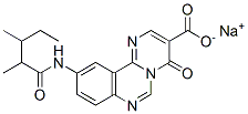 10-[(2,3-Dimethyl-1-oxopentyl)amino]-4-oxo-4H-pyrimido[1,2-c]quinazoline-3-carboxylic acid sodium salt 구조식 이미지