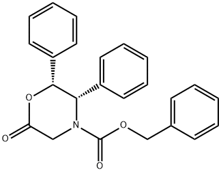 Benzyl (2R,3S)-(-)-6-oxo-2,3-diphenyl-4-morpholinecarboxylate 구조식 이미지