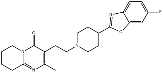 3-[2-[4-(6-Fluoro-2-benzoxazolyl)-1-piperidinyl]ethyl]-6,7,8,9-tetrahydro-2-Methyl-4H-pyrido[1,2-a]pyriMidin-4-one(리스페리돈불순물) 구조식 이미지