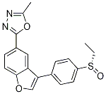 s-1,3,4-Oxadiazole, 2-[3-[4-(ethylsulfinyl)phenyl]-5-benzofuranyl]-5-Methyl- 구조식 이미지