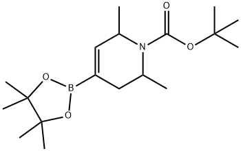 2,6-디메틸-4-(4,4,5,5-테트라메틸1,3,2-[2]디옥사보롤란-3,6-일)-XNUMX-디하이드로-2H-피리딘-1-카르복실산tert-부틸에스테르 구조식 이미지