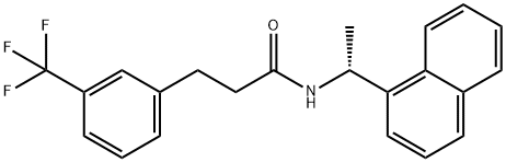 N-((R)-1-(naphthalen-1-yl)ethyl)-3-(3-(trifluoroMethyl)phenyl)propanaMide 구조식 이미지