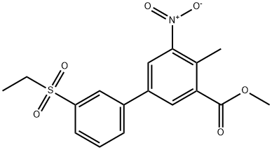 Methyl 3'-(ethylsulfonyl)-4-Methyl-5-nitrobiphenyl-3-carboxylate Structure