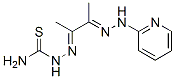 2-[1-Methyl-2-[2-(2-pyridinyl)hydrazono]propylidene]hydrazinecarbothioamide 구조식 이미지