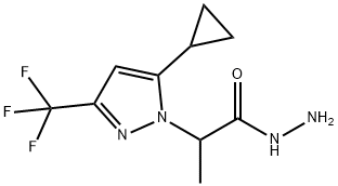 2-[5-Cyclopropyl-3-(trifluoromethyl)-1H-pyrazol-1-yl]propanehydrazide Structure