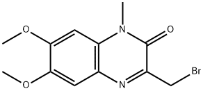 3-브로모메틸-6,7-다이메톡시-1-메틸-2(H)-퀴녹살리논 구조식 이미지