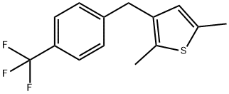 티오펜,2,5-디메틸-3-[[4-(트리플루오로메틸)페닐]메틸]- 구조식 이미지