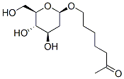 5-메틸카르보닐펜틸-2-데옥시베타-D-글루코피라노시드 구조식 이미지