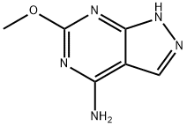 4-아미노-6-메톡시-1H-피라졸로[3,4-D]피리미딘 구조식 이미지
