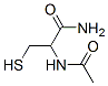 (+)-2-(아세틸아미노)-3-메르캅토프로피온아미드 구조식 이미지
