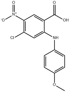 4-CHLORO-2-(4-METHOXYANILINO)-5-NITROBENZOIC ACID Structure