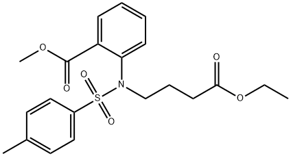 METHYL 2-[(3-ETHOXYCARBONYL-PROPYL)-(TOLUENE-4-SULFONYL)-AMINO]-BENZOATE Structure